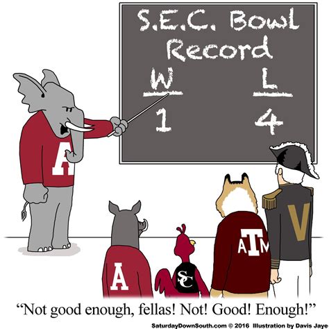 SEC Football Cartoons by Davis Jaye at Coroflot.com