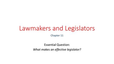 Lawmakers and Legislators - ppt download