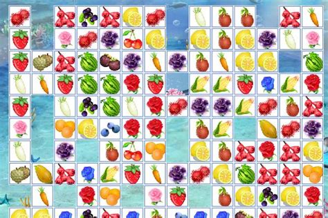 Clear the fruit grid by clicking on the tiles in Farm Connect 2