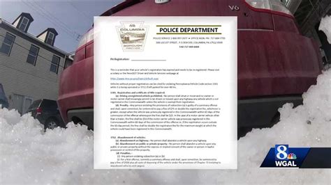 Officer hands out warnings for expired vehicle registrations