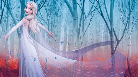 New Frozen 2 with Elsa in white dress and her hair down - and mobile, Elsa Anime, HD wallpaper ...