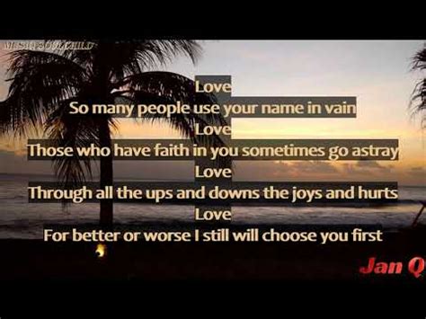 Musiq Soulchild - Love (Lyrics) - YouTube