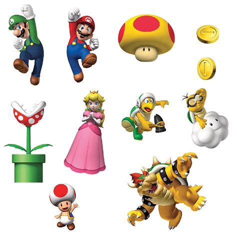 Mario Characters Super Mario Bros Arcade Game Wall Sticker Art Design ...