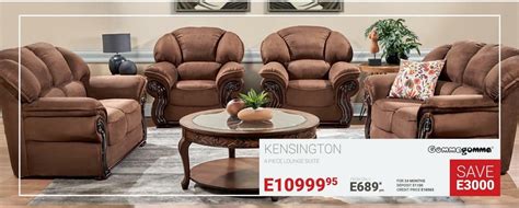 Kensington 4 Piece Lounge Suite offer at Bradlows