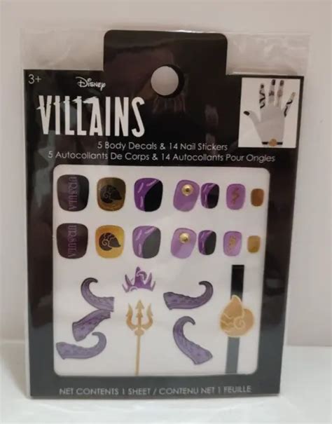 DISNEY VILLAINS CRUELLA Deville 101 Dalmatians Body Decals Nail Stickers Costume $11.99 - PicClick