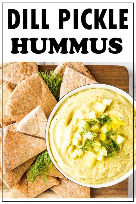 Dill Pickle Hummus - Nibble and Dine - An easy snack for dill pickle ...