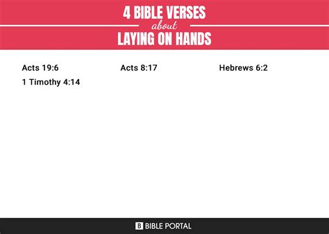 4 Bible Verses about Laying On Hands?