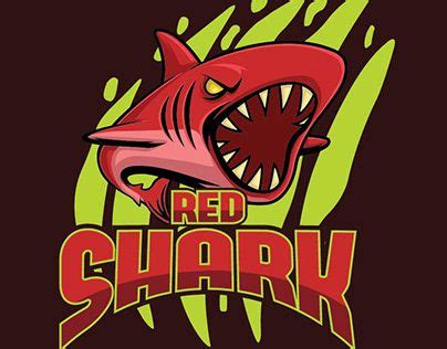 the red shark logo on a dark background