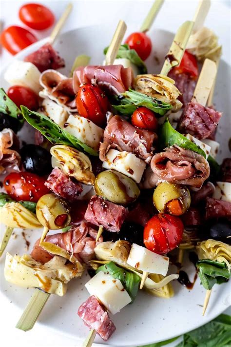 EASY ANTIPASTO SKEWERS + WonkyWonderful