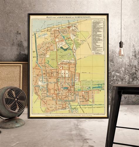 Hague Map Old Map of Hague Archival Reproduction Den Haag Kaart, Available on Paper or Canvas - Etsy