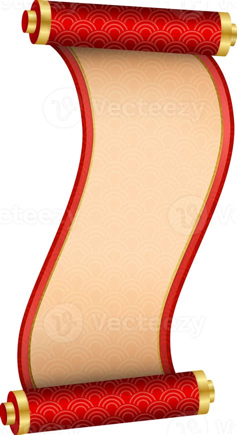 Chinese red paper scroll 13490686 PNG