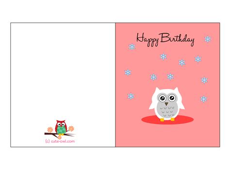 Free Printable Cute Owl Birthday Cards Clipart Best Clipart Best ...