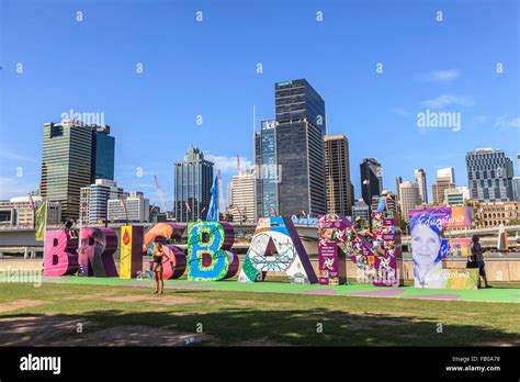 The Brisbane sign, a popular attraction for locals and tourists. South ...