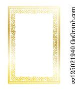 900+ Decorative Border Gold Frame On White Background Clip Art | Royalty Free - GoGraph