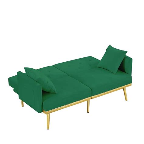 Various Colors Available, 59" Velvet Convertible Folding Sofa Bed ...