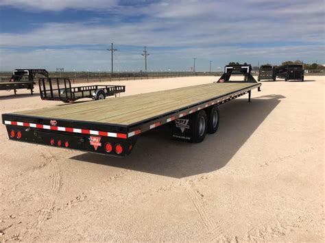 2017 PJ GN 40'x102" Hot Shot Flatbed w/Ratchet Straps | Happy Trailer Sales | PJ Trailers in Texas