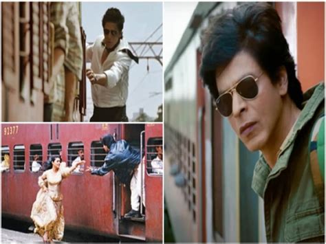 Shah Rukh Khan Bollywood Train movie scenes Dunki Dilwale Dulhania Le Jayenge Main Hoon Na Kuch ...