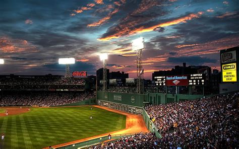 Free download | HD wallpaper: fenway park sunset Baseball game sport ...