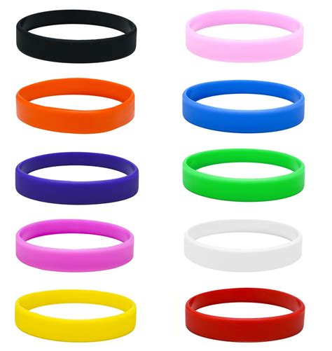 Silicone Wristbands - 10 Pack Adult Sizes - J & R Wristbands