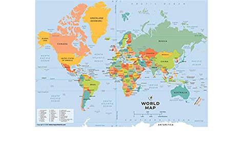 Political Map Of World With Countries And Capitals