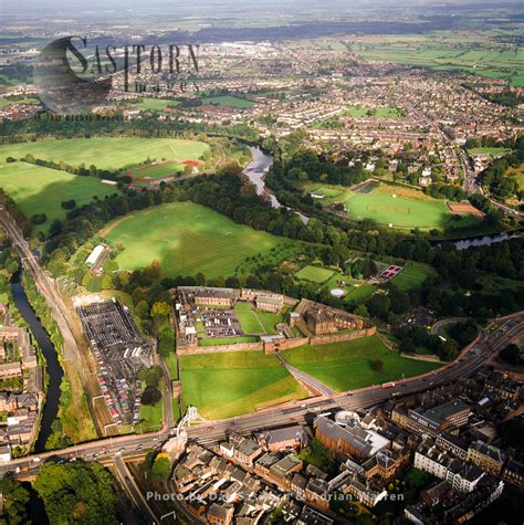 Carlisle Castle and the River Eden, Carlisle, Cumbria