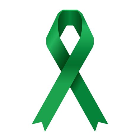 green ribbon for kidney disease cancer 16587500 PNG