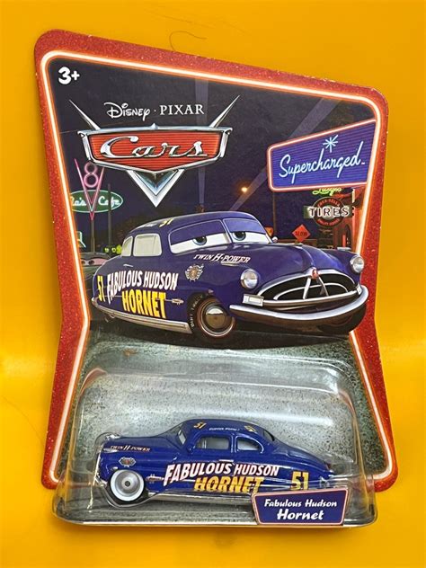 Disney Cars Movie FABULOUS HUDSON HORNET Supercharged Die Cast Toy ...