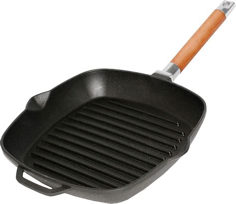 Amazon.com: Cast Iron Grilling Pan Removable Handle. Sast Iron: Kitchen ...