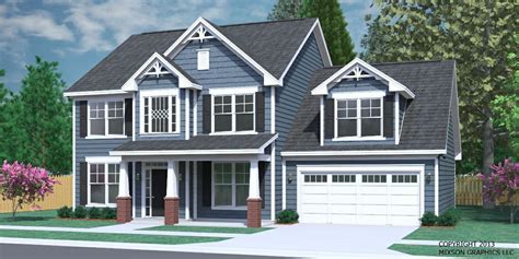 House Plan 2304-A The CARVER elevation "A". Traditional two-story plan. Two-story foyer and open ...