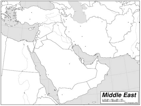 Middle East Political Map Blank