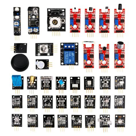 Geekcreit 37 in 1 sensor module board set starter kits sensor kit for arduino plastic bag ...