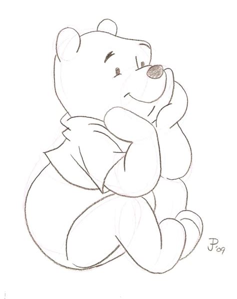 Winnie the Pooh Sketch by Mickeyminnie on DeviantArt | Whinnie the pooh drawings, Winnie the ...