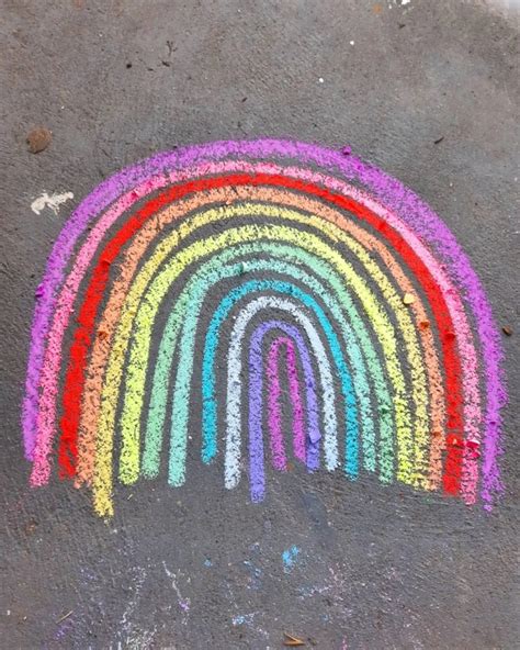 Rainbow chalk art – Ema Lou kids art craft