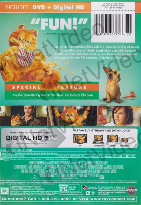 Garfield - The Movie (DVD + Digital HD) on DVD Movie