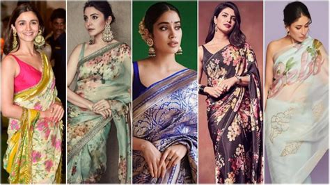 Bollywood Celebrities In Printed Sarees - K4 Fashion