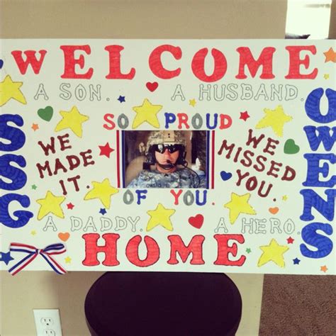 Pin by Sandy Woodland on Douglas. | Welcome home signs, Welcome home banners, Welcome home posters