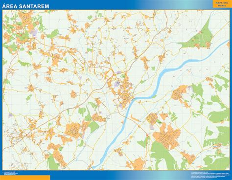 Road map Santarem Portugal | Wall maps