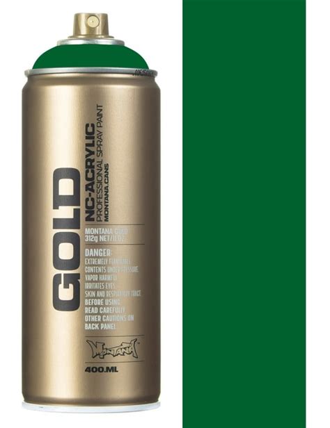 Montana Gold Spray Paint 400ml - Shock Green Dark S6020 - Spray Paint Supplies from Fat Buddha ...
