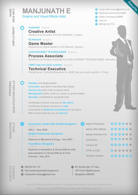 My Resume, Graphic and Visual Effects Artist by s0rdfish on DeviantArt
