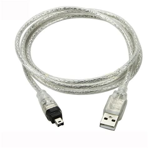 USB Male to Firewire IEEE 1394 4 Pin Male iLink Adapter Cord firewire 1394 Cable for SONY DCR ...