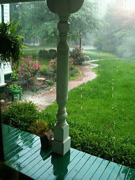 Sitting on your porch enjoying the smell and sound of sprinkling rain ...