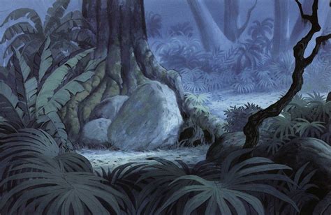 Jungle Background Art for the 1967 Movie Jungle Book | Concept art ...