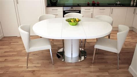 Dining Room: White Gloss Round Extending Dining Tables (#1 of 20 Photos)