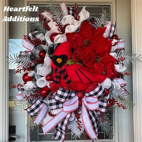 Cardinal Wreath, Christmas Wreath, Christmas Decoration, Christmas ...