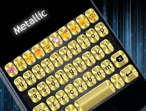 Emoji Keyboard Metallic Gold APK для Android — Скачать