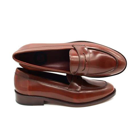 Brown Penny Loafers for Women Beatnik Irma Chesnut