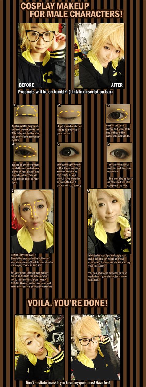 Cosplay Makeup for male characters by theStarktorialist on DeviantArt