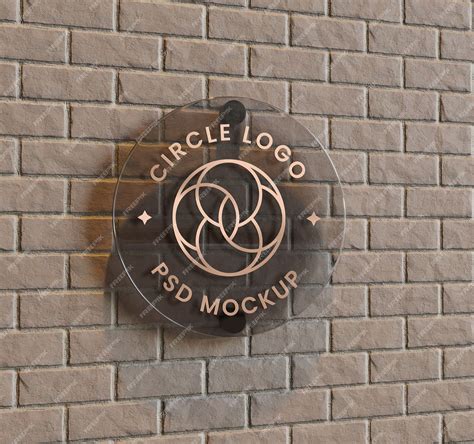 Premium PSD | Circle logo mockup design