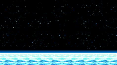 Pixel Art Starry Space HD Wallpaper