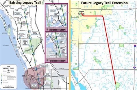 Map of the Legacy Trail and it's Proposed Extension